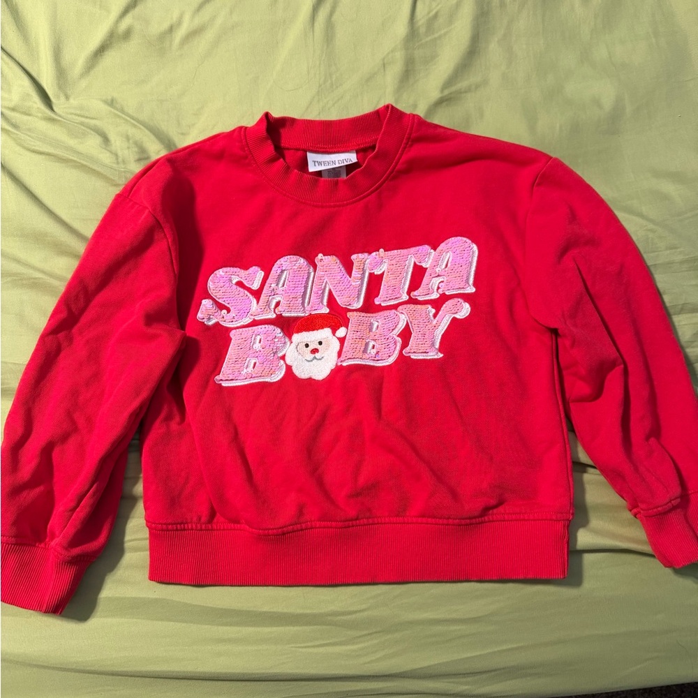 Sequin Santa baby sweatshirt